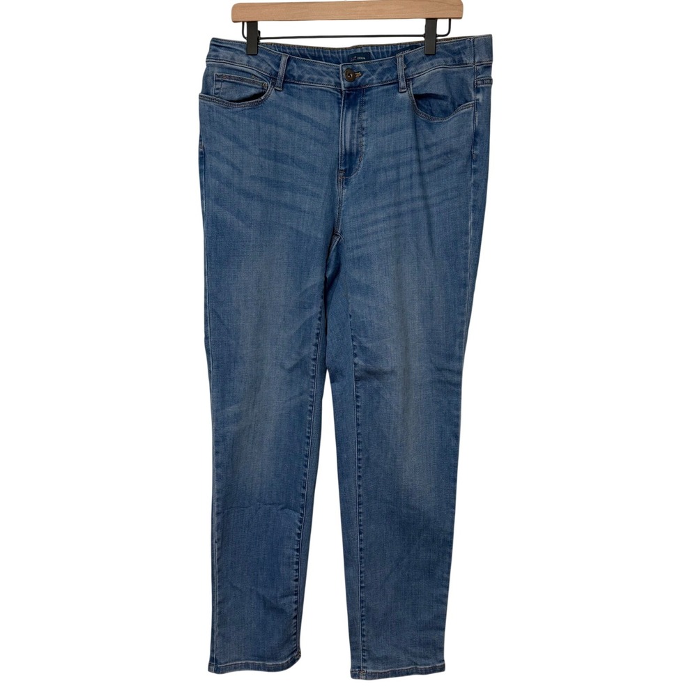 J Jill Denim Boyfriend Jeans Straight Leg Ankle Relaxed Fit Denim Size 16